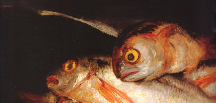 Detail of Goya's "Still Life with Golden Bream"
