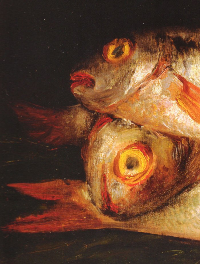 Detail of Goya's "Still Life with Golden Bream"