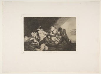 "One Can't Look" from Goya's "Disasters of War"