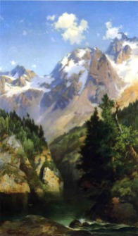 Thomas Moran's "A Rocky Mountain Peak, Idaho Territory"