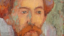 detail from Emile Schuffenecker's "Portrait of Emile Bernard"
